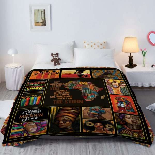 Black Women Fleece Throw Blanket Ultra Soft Cozy Ethnic African American Decorative Flannel Blanket For Home Bed Couch Chair Travel